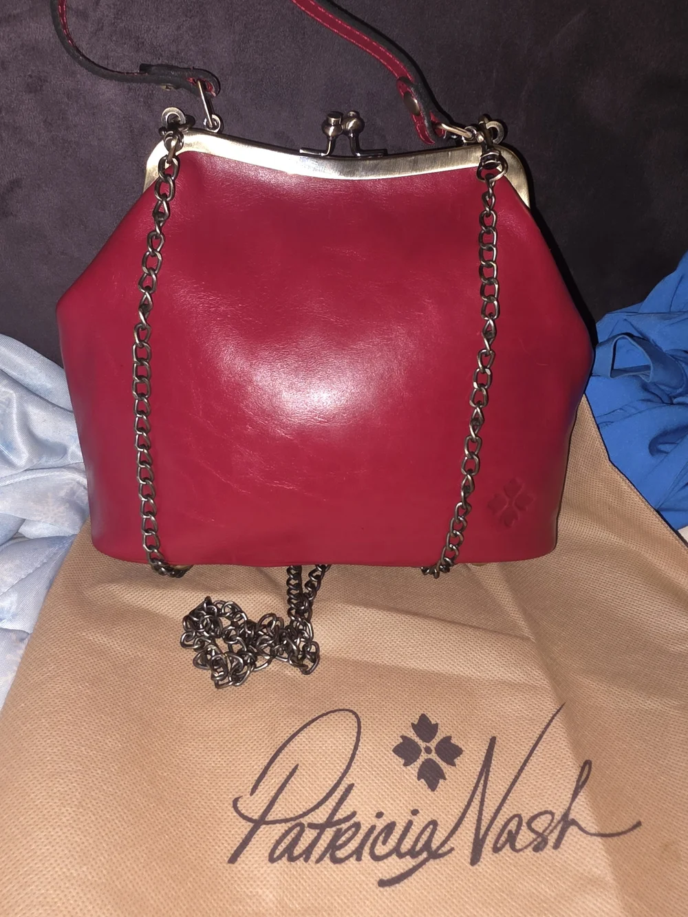 Patricia Nash Red Leather Crossbody Bag